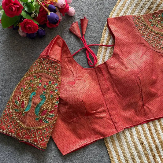 Ruhi Vol 51 Banarasi Jacquard Silk Wedding Blouse