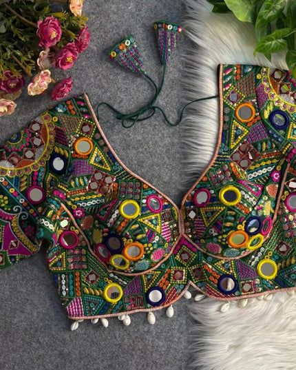 Ruhi Vol 55 Italian Silk Green Color Navratri Garbha Collection