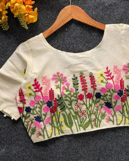 Ruhi Vol 56 Pure Khadi Cotton Blouse Heavy Work Festival Collection