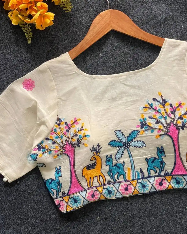 Ruhi Vol 56 Pure Khadi Cotton Blouse Heavy Work 2025