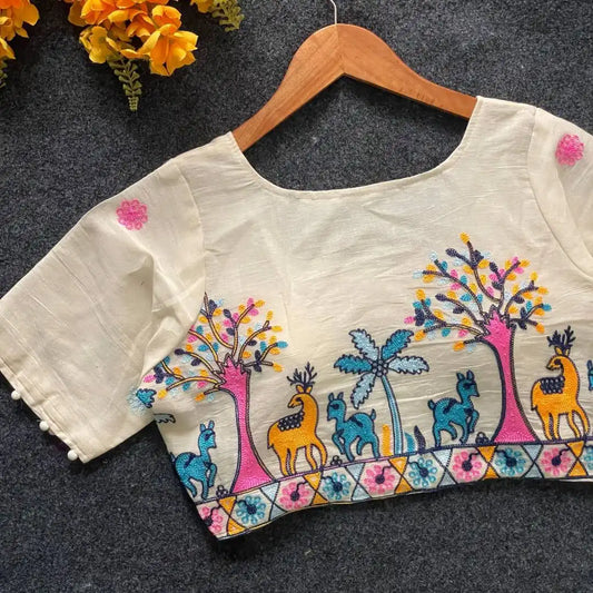 Ruhi Vol 56 Pure Khadi Cotton Blouse Heavy Work 2025
