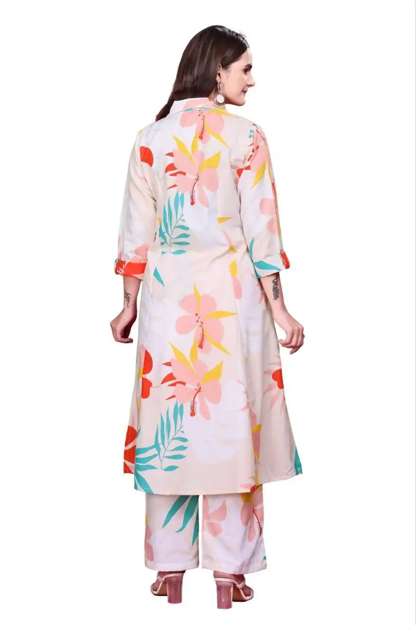 RM Rayon Digital Print Long Co Ord Western Suit