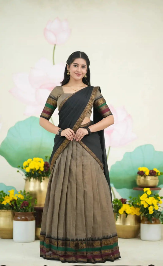Vally Vol 83 Cotton Silk South Style Half Lehenga Saree Online 2025