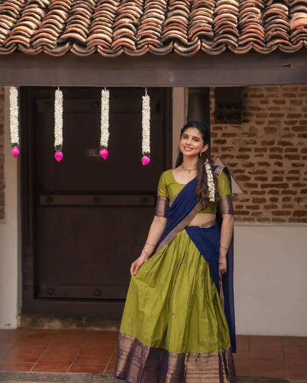 Vally Vol 76 Cotton Silk South Style Half Lehenga Saree 2025