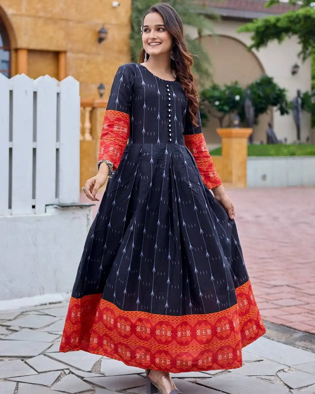 Aradhna 2032 Rayon Anarkali Long Flair Gown Collection