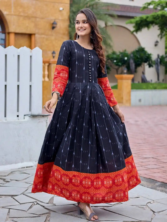 Aradhna 2032 Rayon Anarkali Long Flair Gown Collection