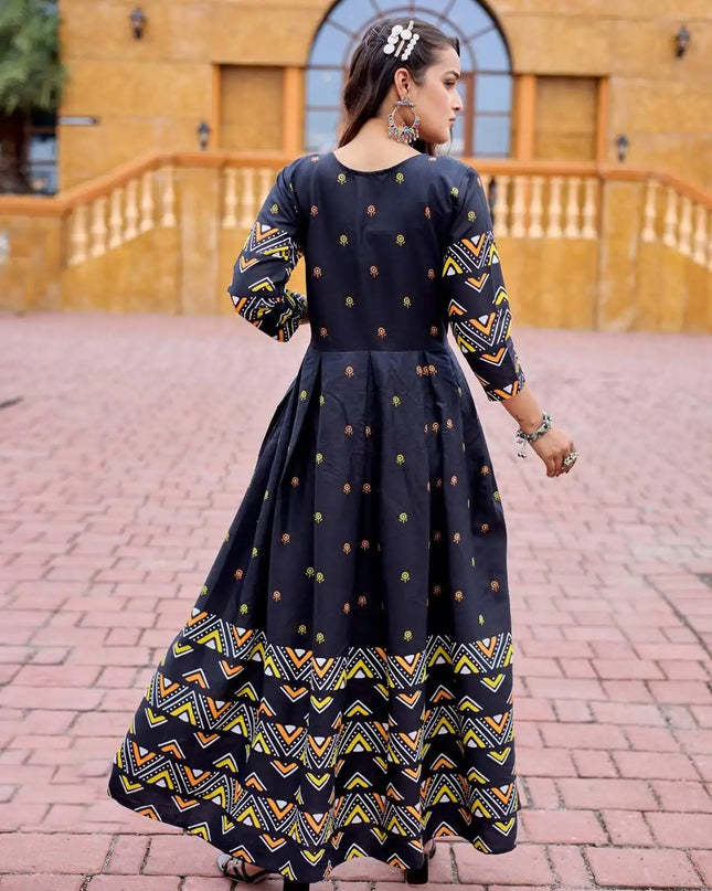 Aradhna 2032 Rayon Anarkali Long Flair Gown Ternding