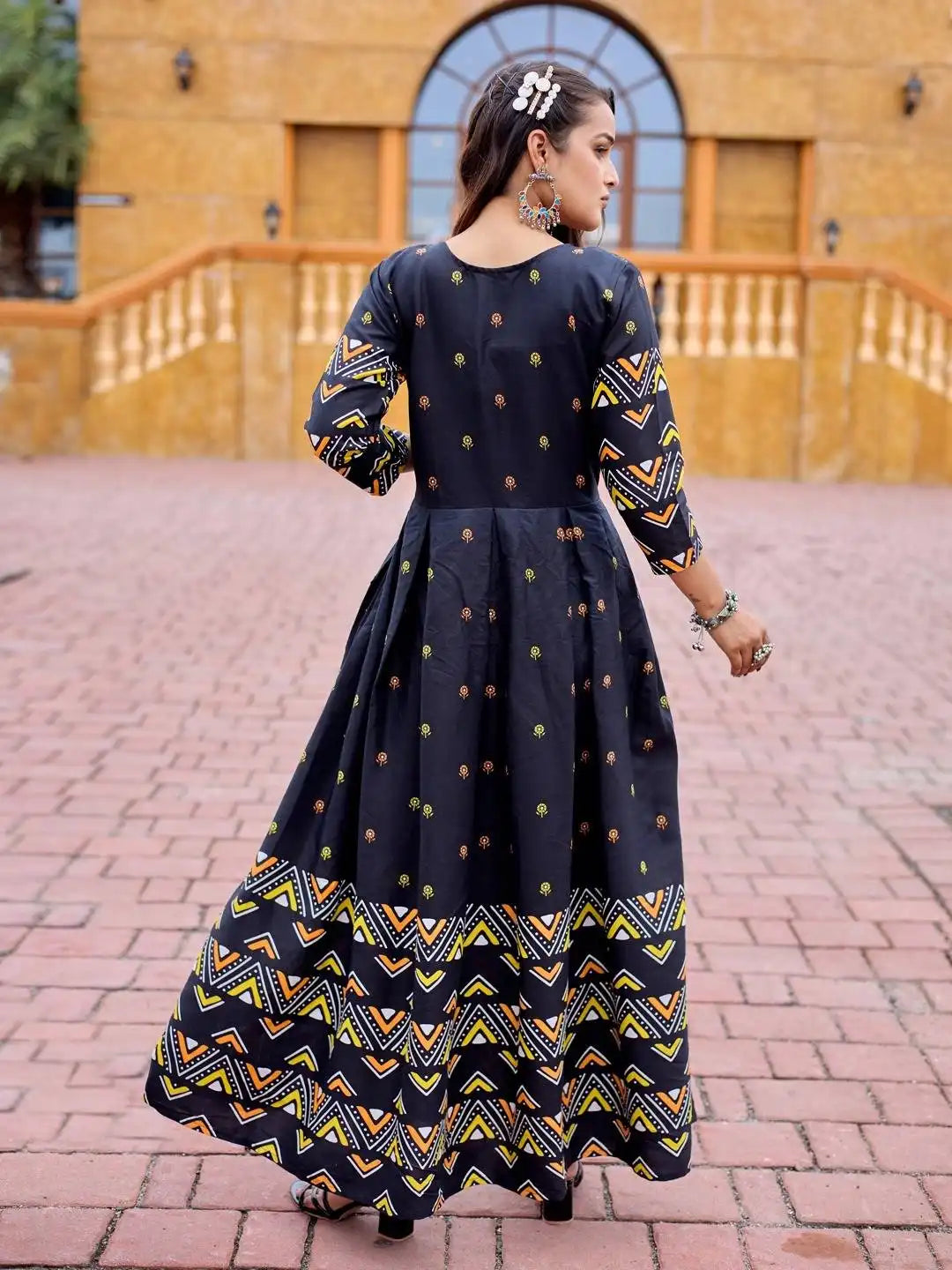 Aradhna 2032 Rayon Anarkali Long Flair Gown Ternding