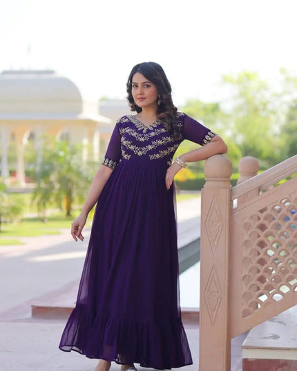 Moni 1172 Faux Blooming Designer Gown Collections 2025