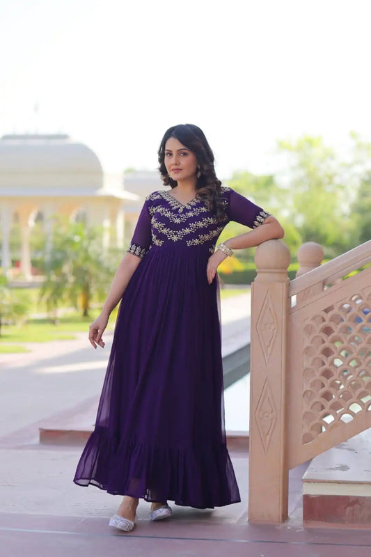 Moni 1172 Faux Blooming Designer Gown Collections 2025