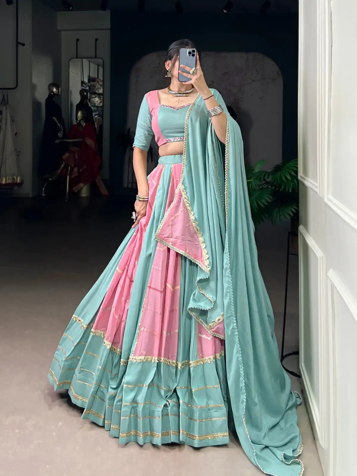 WMN 1682 Rayon Georgette Chaniya Choli Navratri Collection