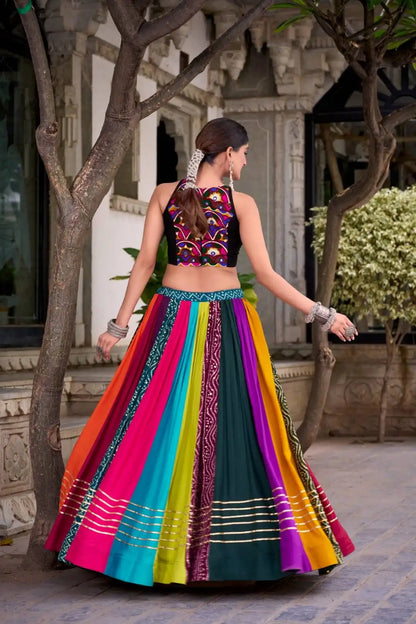 WMN 1703 Rayon Printed Long Flair Navratri Chaniya Choli 2025