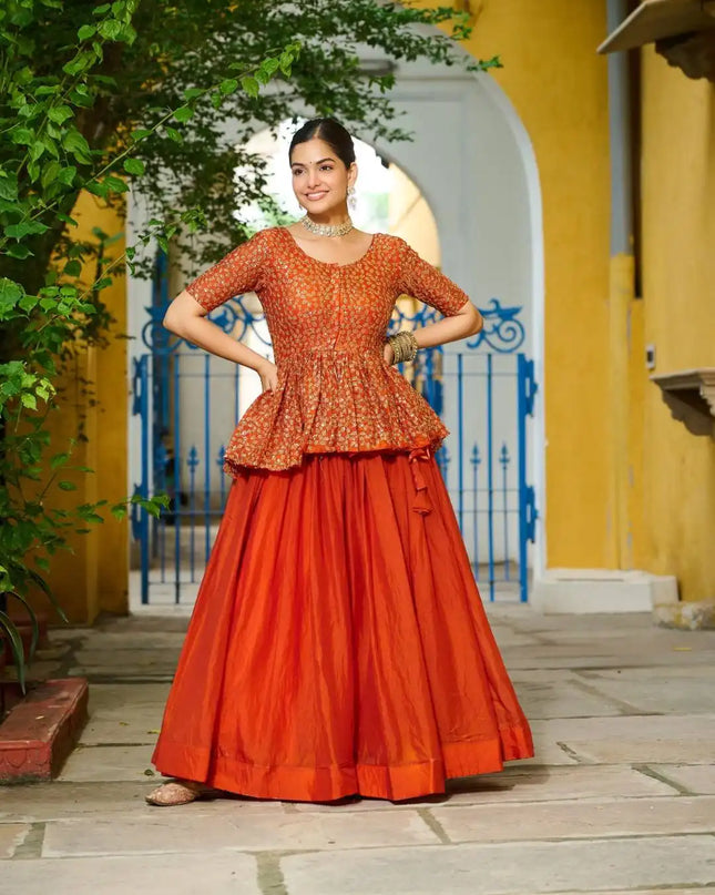 Mohini 7137 Orange Fendy Designer Lehenga Choli Collection 2025