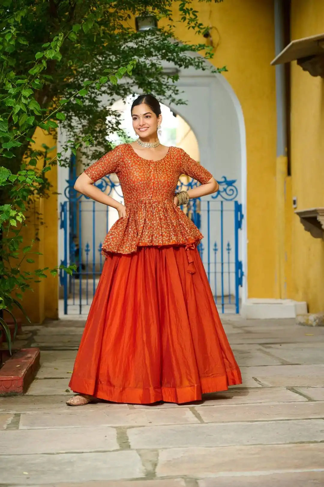 Mohini 7137 Orange Fendy Designer Lehenga Choli Collection 2025