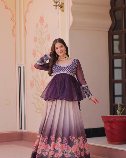 Mohini 7130 Fancy Chiffon Flower Printed Lehenga Choli Collection