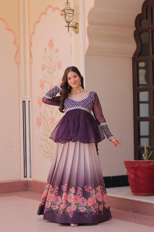 Mohini 7130 Fancy Chiffon Flower Printed Lehenga Choli Collection