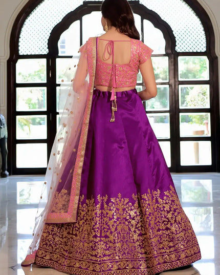 Zeel 17303 Purple Lehenga Choli With Sequence Embroidery Work