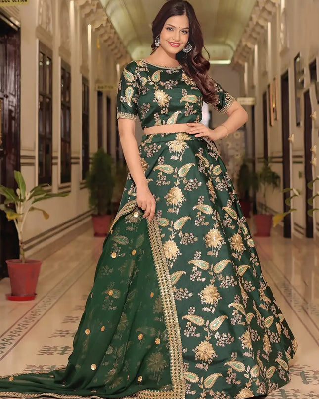 Zeel 17420 Green Lehenga Choli Heavy Work