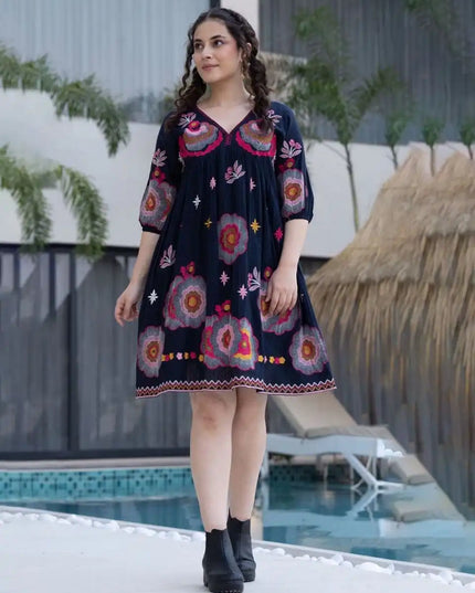 RM Cotton Western Short Top Floral Middy Collection