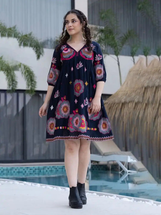 RM Cotton Western Short Top Floral Middy Collection