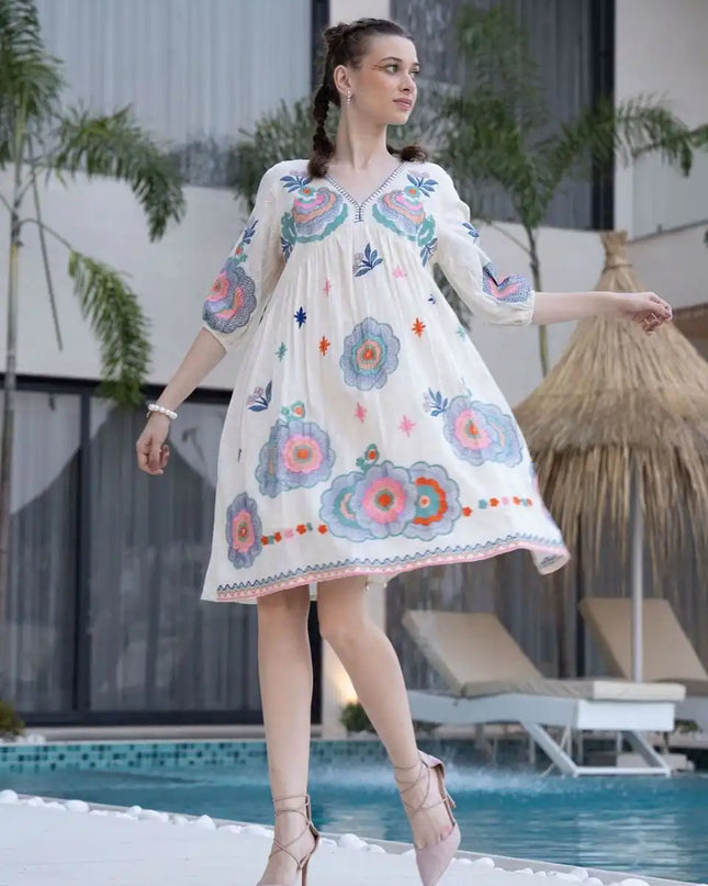 RM Cotton Western Short Top Floral Tunic Collection