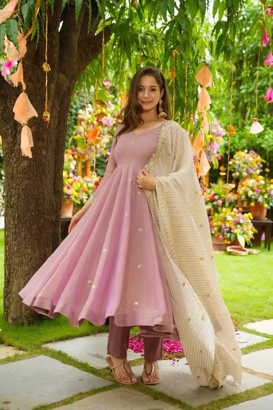Sabina 5298 Georgette Anarkali Kurti Pant Dupatta Collection 2025