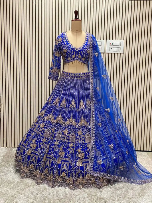 SBD 1790 Soft Net Codding Sequence Lehenga Choli