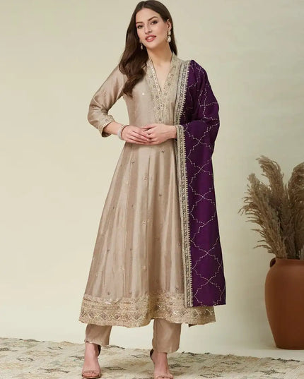 Beauty J 1007 Vichhitra Silk Anarkali Readymade Dress Trending Collection