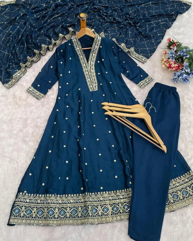 Beauty J 1007 Vichhitra Silk Anarkali Readymade Dress Collection