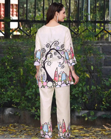 AEA25 589 Magic Slub Printed Co Ord Set Collection 2025