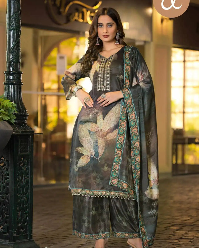 Threadthrill Soft Chinon Digital Printed Readymade Dress Collection