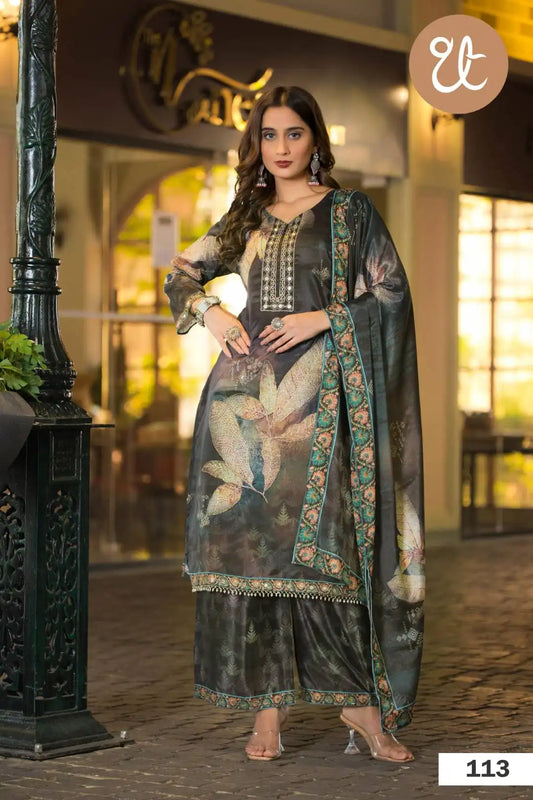 Threadthrill Soft Chinon Digital Printed Readymade Dress Collection