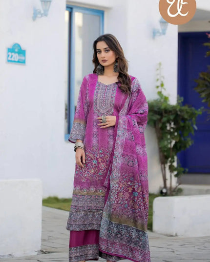 Threadthrill Soft Chinon 3 pcs Digital Printed Kurti Collection 2025