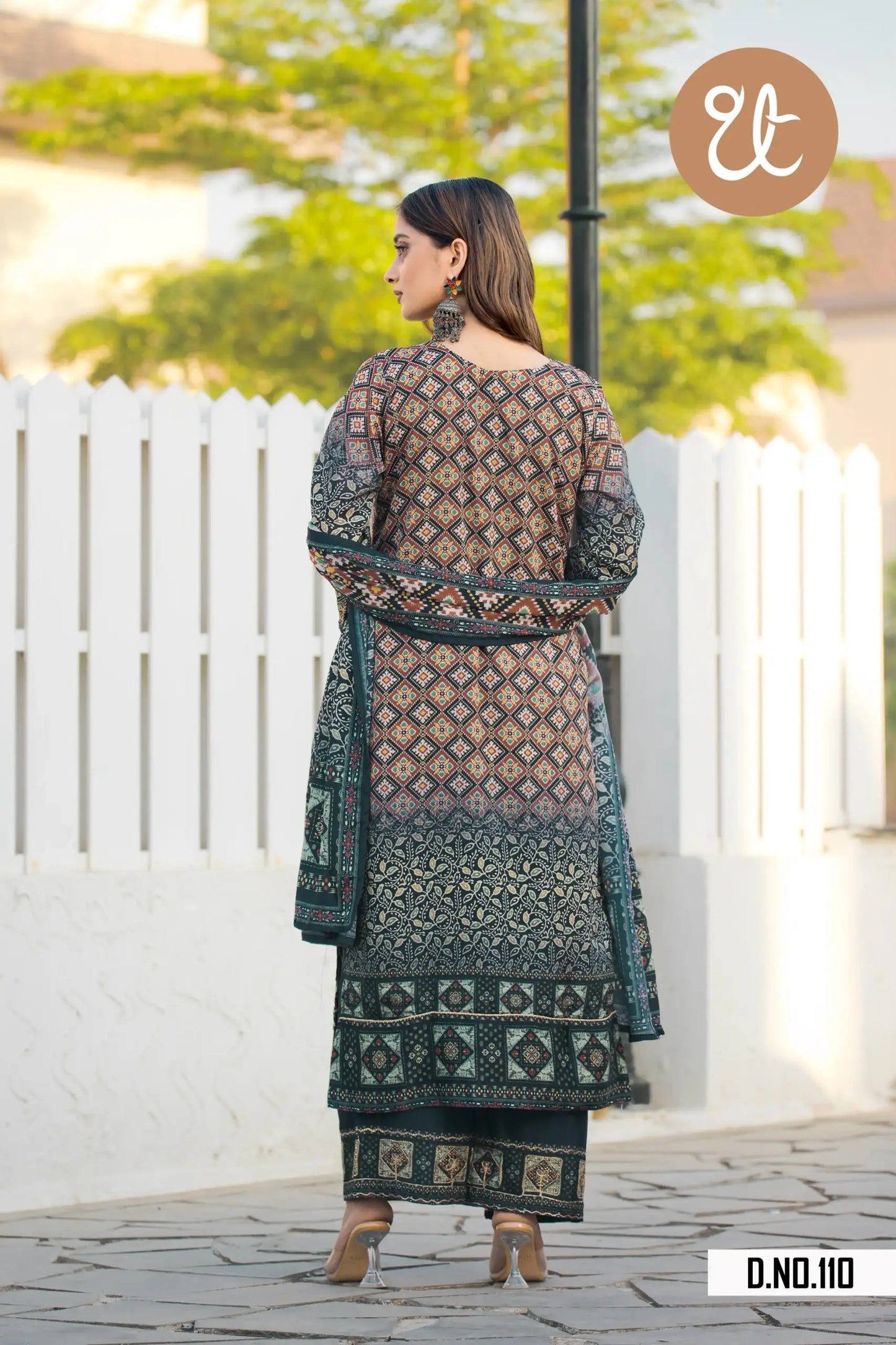 Threadthrill Chinon Digital Printed Readymade Dress