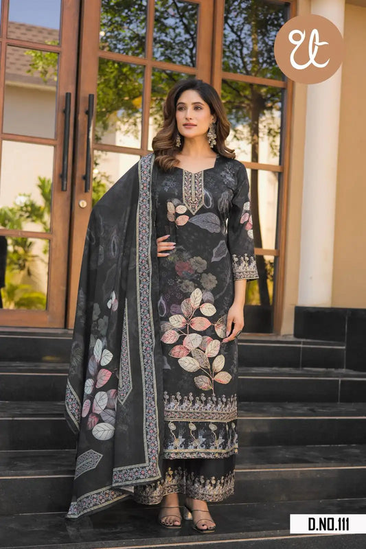 Threadthrill Chinon Digital Printed Readymade Dress Trending Collection
