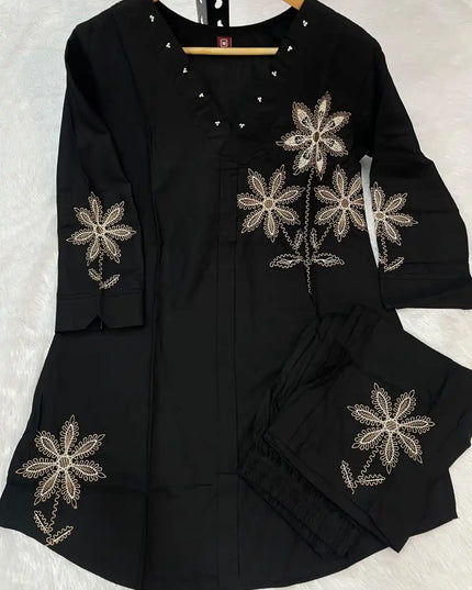 Lila Vol 22 Heavy Rayon Co Ord Set With Embroidery Design