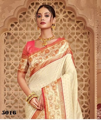 Astita Afreen Silk Blend With Weaving 5016 Festival Wear Saree Collection