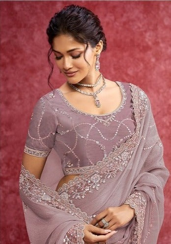 Sulakshmi Ambika Banarasi Beauty Purple Color 4204 Carnival Wear Saree
