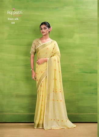 Rajpath Sunrise Silk Zari Border 408 Casual Wear Saree Collection 2025