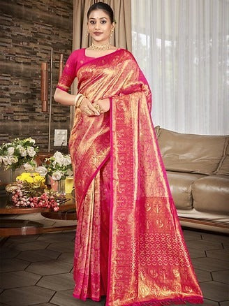 Bunawat Sahi Silk 4  Weaving Work 1002 Party wear Saree Collection