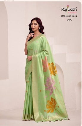 Rajpath Dinamic Silk Big Jacquard Pallu Border 495 Party Wear Saree Collection