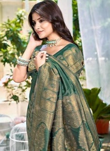 Bunawat Chitrangana Weaving Work Border 1002 Festival Wear Saree Collection
