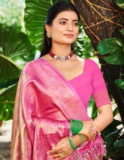 Bunawat Nikhila Silk Weaving Work 1004 Party wear Saree Diwali Festival