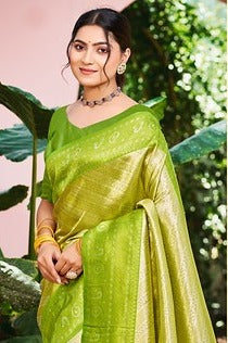 Bunawat Nikhila Silk Weaving Work 1006 Party wear Saree Diwali Collection