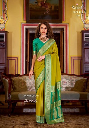 Rajpath Legender Contrast Border 307 Festival Wear Saree Collection