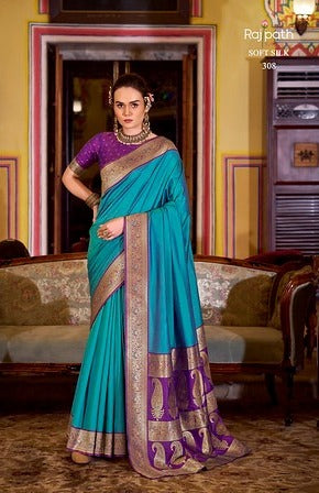 Rajpath Legender Contrast Border 308 Festival Wear Saree Collection 2025