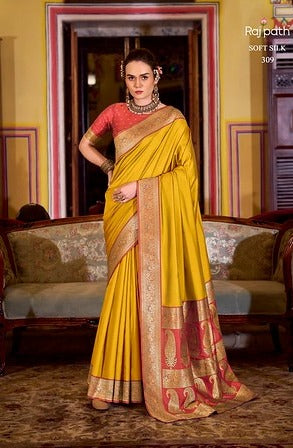 Rajpath Legender Contrast Border 309 Party Wear Saree