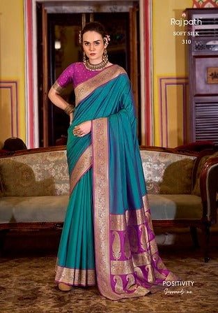 Rajpath Legender Contrast Border 3010 Party Wear Saree Collection