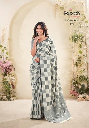 Rajpath Redium Checks Print 440 Uniform Wear Saree Collection 2025