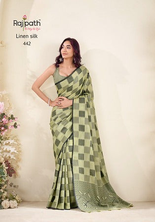 Rajpath Redium Checks Print 442 Casual Wear Saree Collection 2025